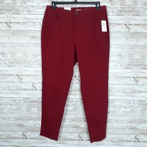 Style & Co Jeans Sz 16 Curvy Skinny Leg Red 657